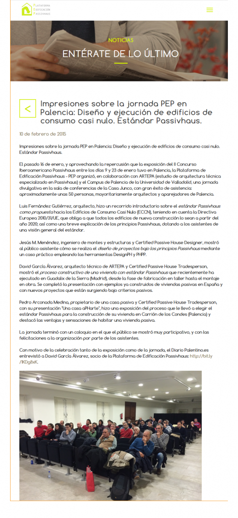 Divulgación sobre passivhaus edificios con consumo casi nulo